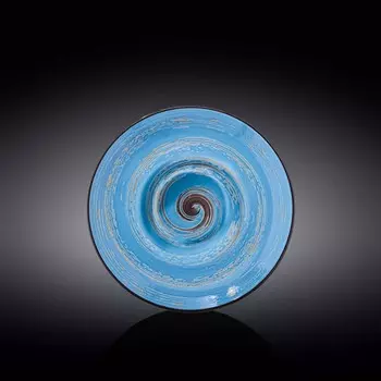 Тарелка глубокая Wilmax England Spiral, d=22.5 см, 1.1 л, цвет голубой