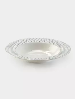 Тарелка глубокая WY Royal bird, 290 мл, d=21.5 см, фарфор, белая