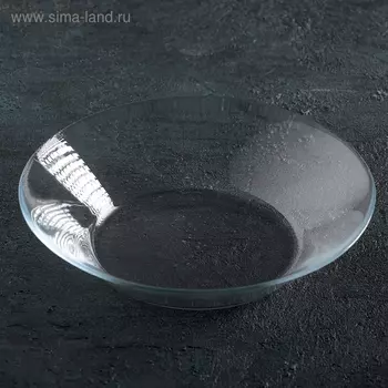 Тарелка глубокая Paabahe Invitation, d=22 см, стекло, прозрачная