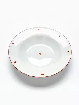 Тарелка суповая керамическая «Любовь в деталях», d=22.4 см, ручная работа