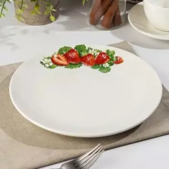 Тарелка «Клубника», d=21 см