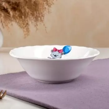 Тарелка "Коала", белая, керамика, 0.45 л, микс