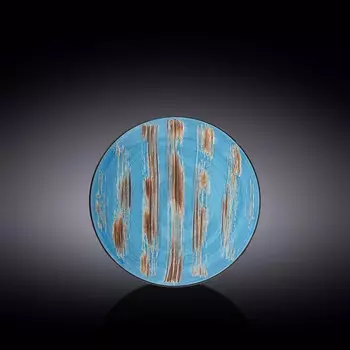 Тарелка круглая Wilmax England Scratch, d=18 см, цвет голубой