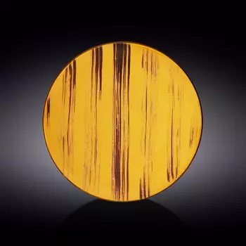 Тарелка круглая Wilmax England Scratch, d=28 см, цвет жёлтый