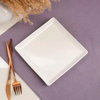 Тарелка "Квадрат", плоская, для суши, керамика, 19 см