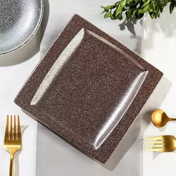 Тарелка фарфоровая квадратная LUNAR, 18×18 см