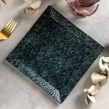 Тарелка квадратная Moss, 1818 см, цвет зелёный