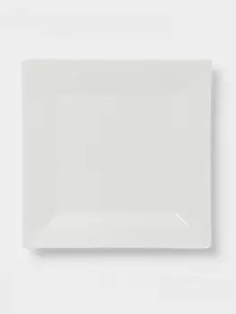 Тарелка квадратная Доляна White Labe, 202 см, фарфор, белая