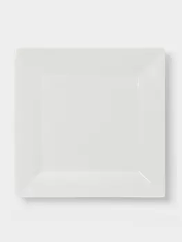 Тарелка квадратная Доляна White Labe, 25.52 см, фарфор, белая