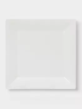 Тарелка квадратная Доляна White Labe, 302 см, фарфор, белая