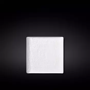 Тарелка квадратная Wilmax England WhiteStone, размер 13х13 см