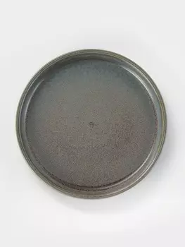 Тарелка Magistro Shadow, d=17 см, с бортом 2 см, фарфор, серая