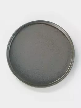 Тарелка Magistro Shadow, d=21 см, с бортом 2.2 см, фарфор, серая