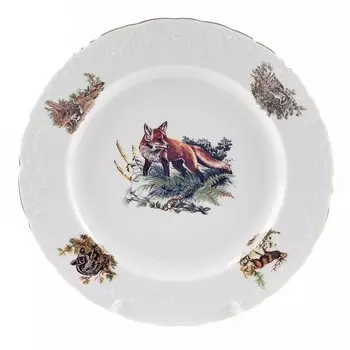 Тарелка мелкая Cmielow Rococo «Охота, отводка золото», d=25 см, цвет МИКС