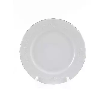 Тарелка мелкая Cmielow Rococo «Узор платина», d=25 см