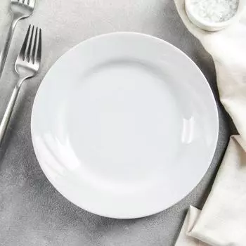 Тарелка «Бельё.Голубка», d=20 см, фарфор, белая