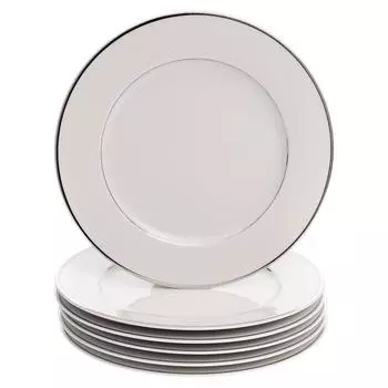 Тарелка мелкая Louise, декор «Отводка платина», 25 см