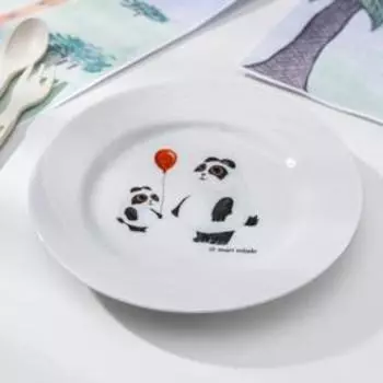 Тарелка мелкая «Панда», d=17,5 см