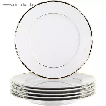 Тарелка мелкая Tulip, декор «Белоснежный тюльпан, золотые держатели», 27 см