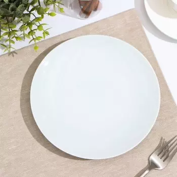 Тарелка Добрушский завод «Универсал», d=20 см, фарфор, белая