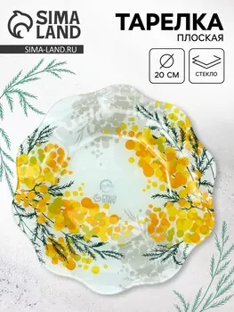 Тарелка «Нежная мимоза», 20 см