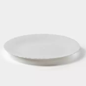 Тарелка обеденная «Дива», d=23 см, стеклокерамика, цвет белый