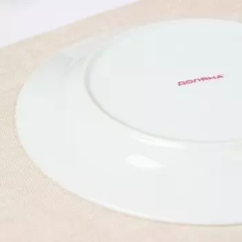 Тарелка Доляна «Сакура», d=23 см, керамика, белая