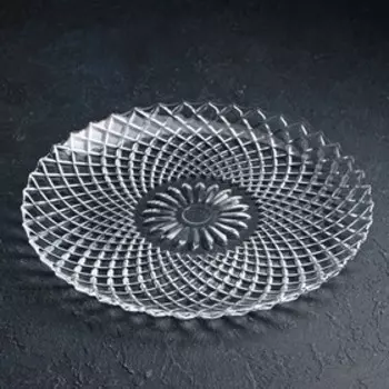 Тарелка стеклянная Доляна «Венето», d=25 см