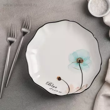 Тарелка обеденная «Голубая мечта», d=21,5 см