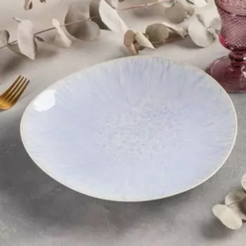 Тарелка обеденная «Гравитация», 27×25 см, цвет голубой