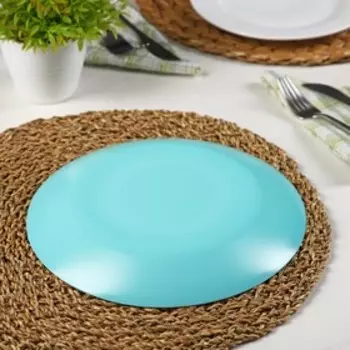 Тарелка плоская Lillie Turquoise, d=25 см, цвет голубой