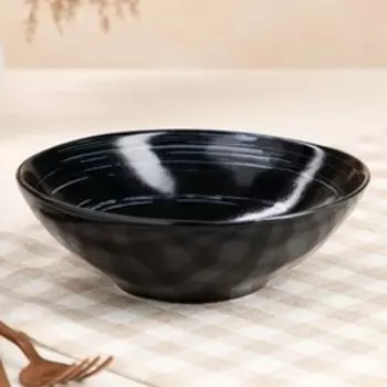 Тарелка "Обеденная", глубокая, тотал графит плюс, глянец, 0.7 л