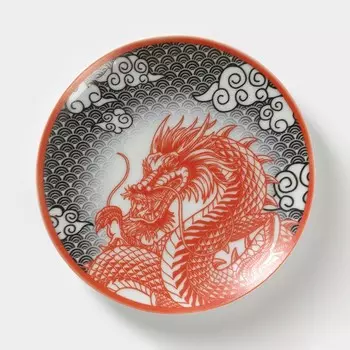 Тарелка «Огненный змей», d=17,5 см, фарфор
