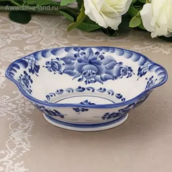 Тарелка «Ожидание», 21216 см, гжель