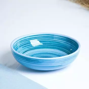 Тарелка "Пион" 0,5л бирюза