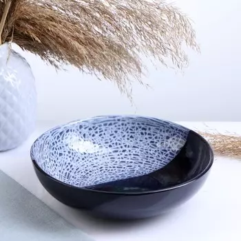 Тарелка "Пион" синева, 0,5л