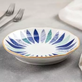 Тарелка керамическая пирожковая «Мэнси», d=18 см, цвет белый