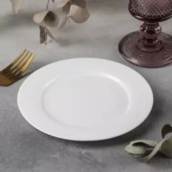 Тарелка фарфоровая пирожковая Stella «Классика», d=15 см, цвет белый