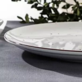 Тарелка плоская DOTS white, d=26 см