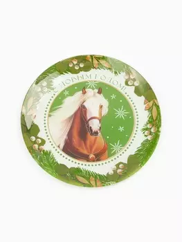 Тарелка плоская новогодняя «С новым годом», d=20 см