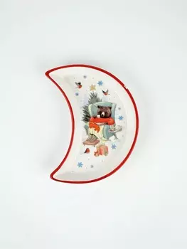 Тарелка плоская новогодняя «Уютного года», 10.520 см, ручная работа