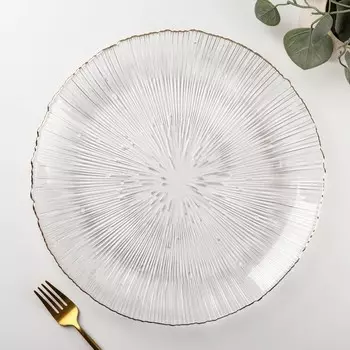 Тарелка подстановочная «Фейверк», d=31,5 см, цвет прозрачный