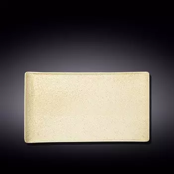 Тарелка прямоугольная, цвет песочный, 33.5х20.5 см