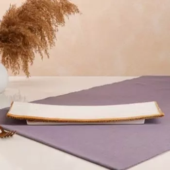 Тарелка прямоугольная "Рольница", кантри, керамика