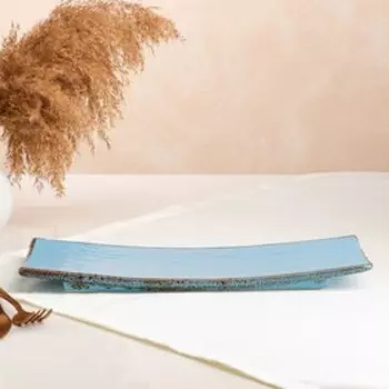 Тарелка прямоугольная "Рольница", лофт, керамика