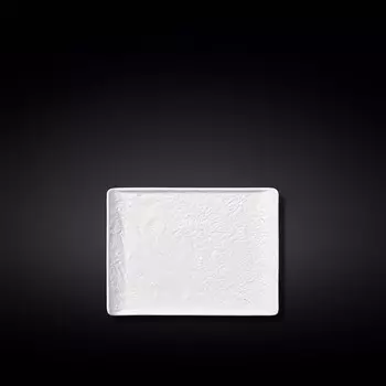 Тарелка прямоугольная Wilmax England WhiteStone, размер 19.5x14.5 см