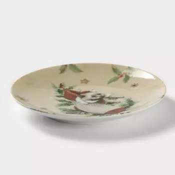 Тарелка «Рождественский вечер», d=17.5 см, фарфор