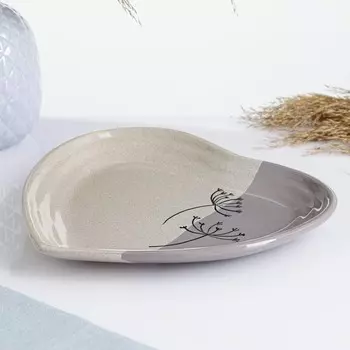 Тарелка "Сердце" сумерки, 23х22см