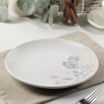 Тарелка «Серебристые розы», d=21 см