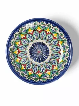 Тарелка узбекская «Риштанская керамика», d=15 см, разноцветная